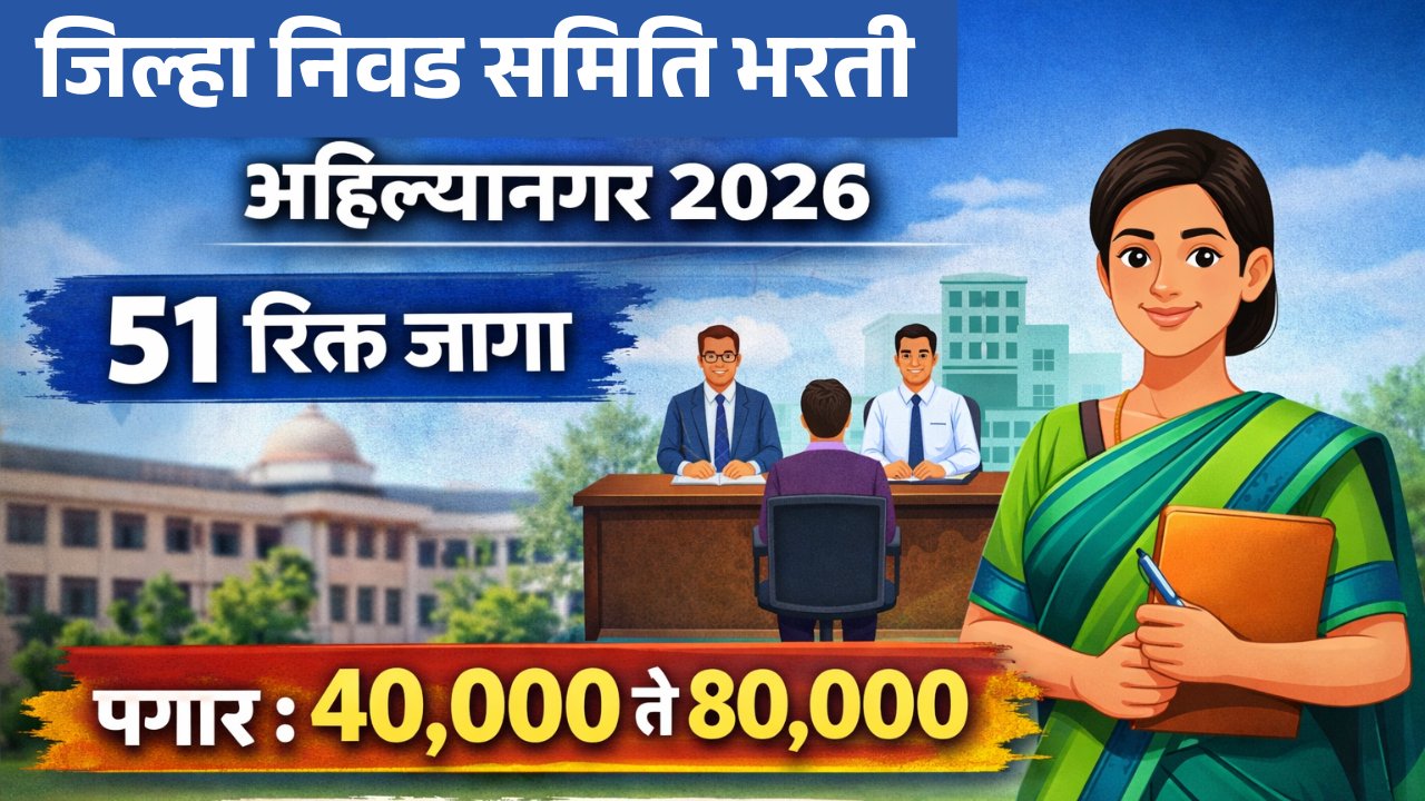Jilha Nivad Samiti Ahilyanagar Bharti 2026