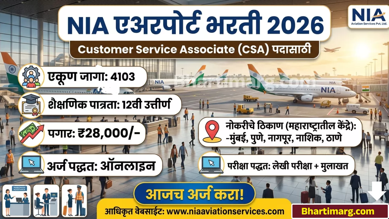 NIA Airport Bharti 2026